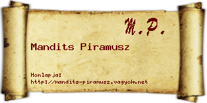 Mandits Piramusz névjegykártya